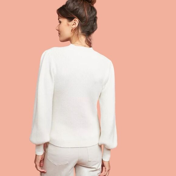 |EUC| LINE + DOT {Anthropologie} Sheridan Ribbed Balloon Sleeve Sweater - Picture 4 of 10